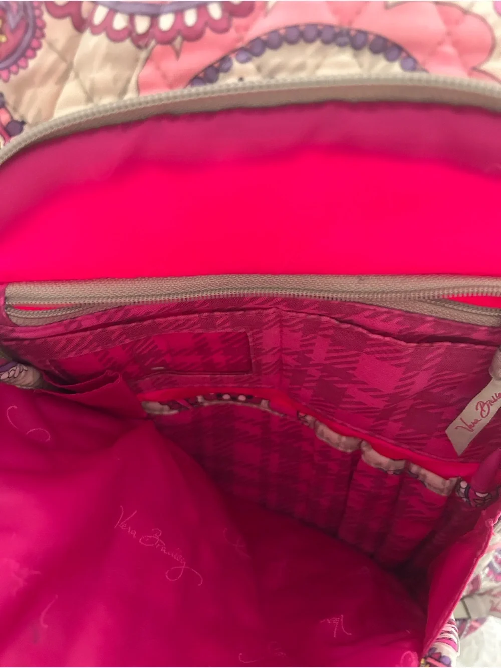 Vera Bradley’s Quilted Pink Paisley Women's Backpack